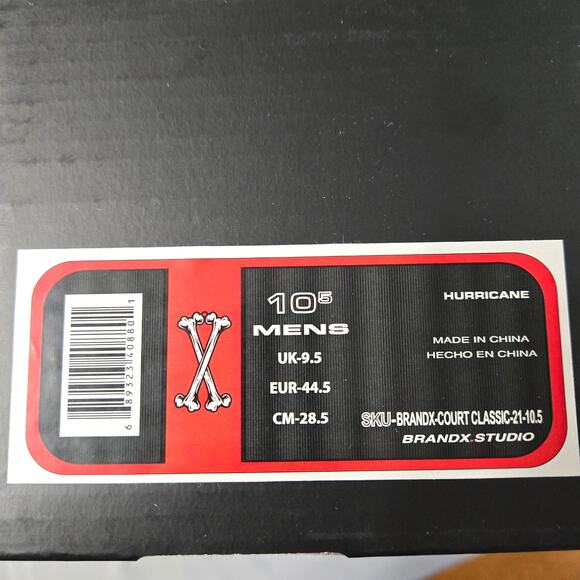 BrandX Sz 10.5 Hurricane Blue Court Classic Sneaker - Picture 8 of 10